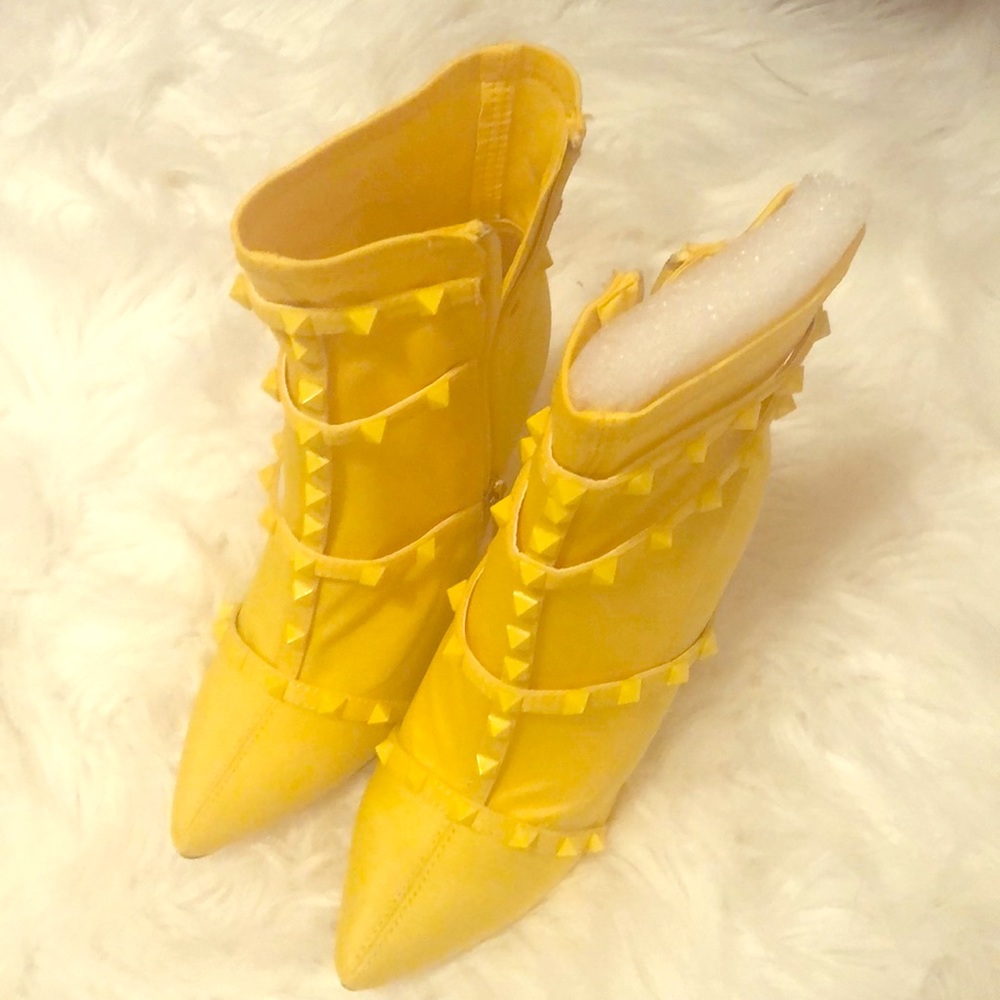 Yellow booties
